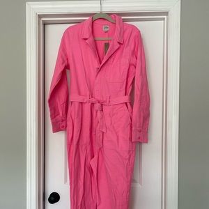 JCrew Hot Pink Utility Jumpsuit